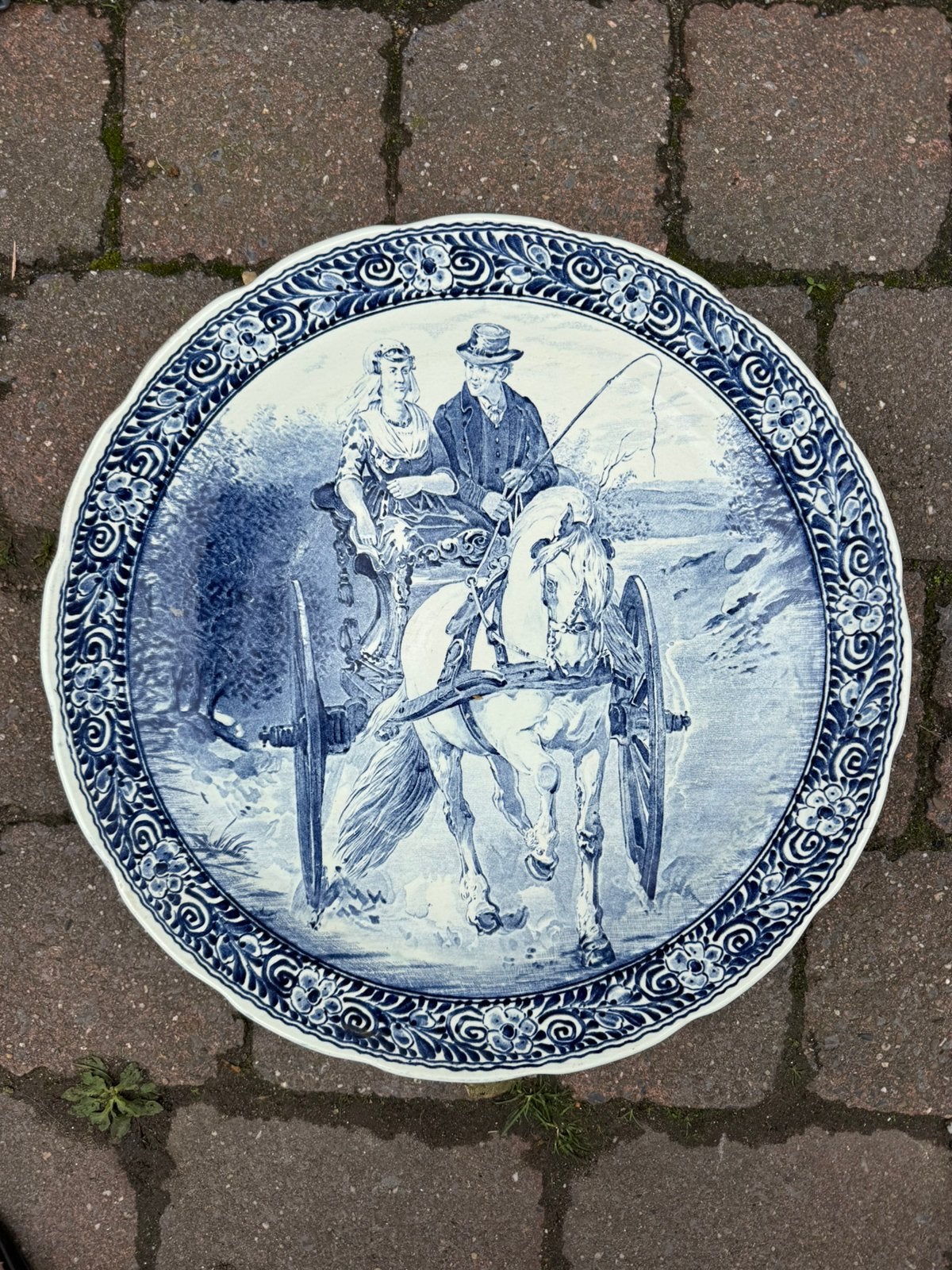 Delfts blauw bord, Ophalen