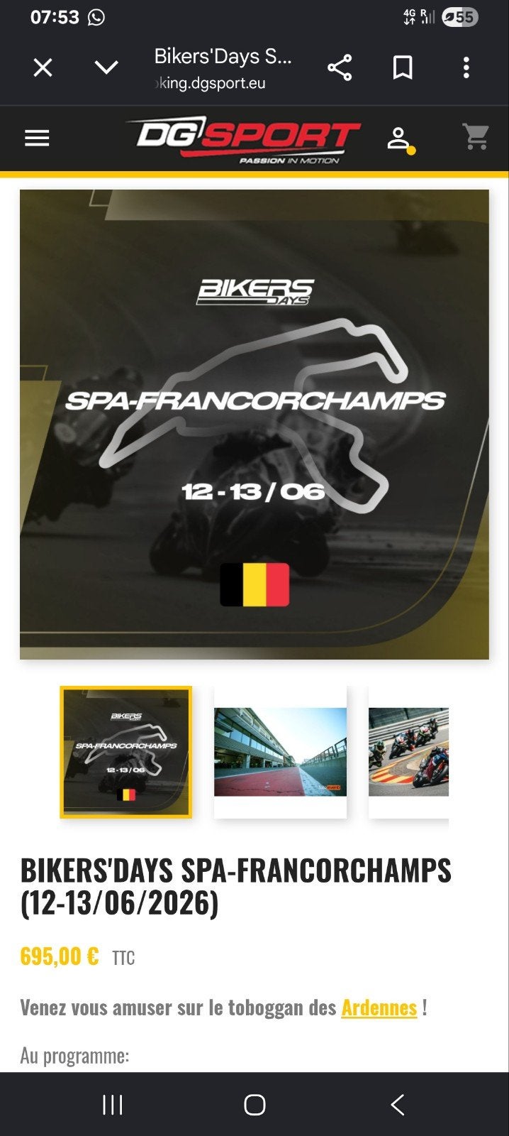 A vendre e jours de trackdays à francorchamps, Motos, Vêtements | Casques de moto