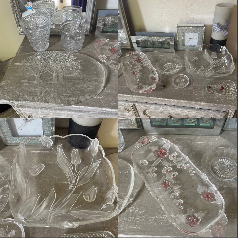 Lot de beaux objets de décoration en verre, Ophalen, Zo goed als nieuw