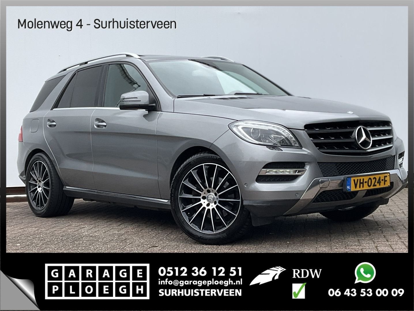 Mercedes-Benz ML 350 BLUETEC 4MATIC Grijs-kenteken Pano Elek, Auto's, Automaat, Mercedes-Benz, Bedrijf, Diesel