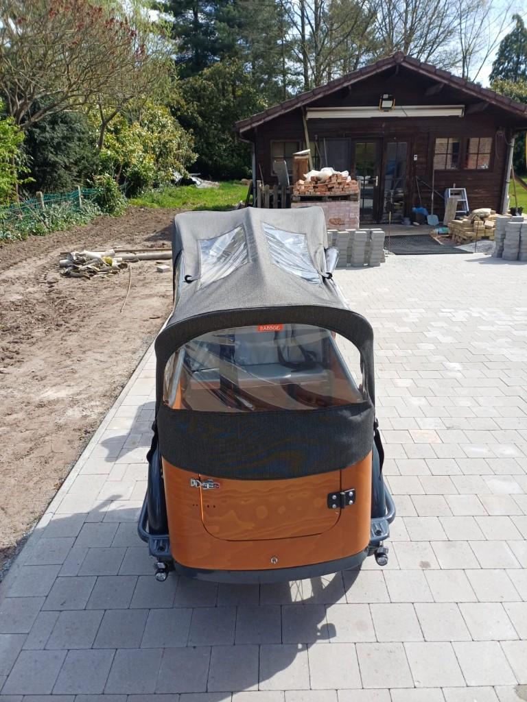Babboe curve elektrische bakfiets, Fietsen en Brommers, Gebruikt, Huif, 2 kinderen, Schijfrem