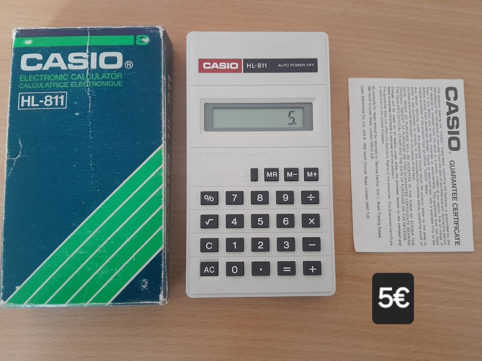 Casio HL-811 Rekenmachine, Ophalen