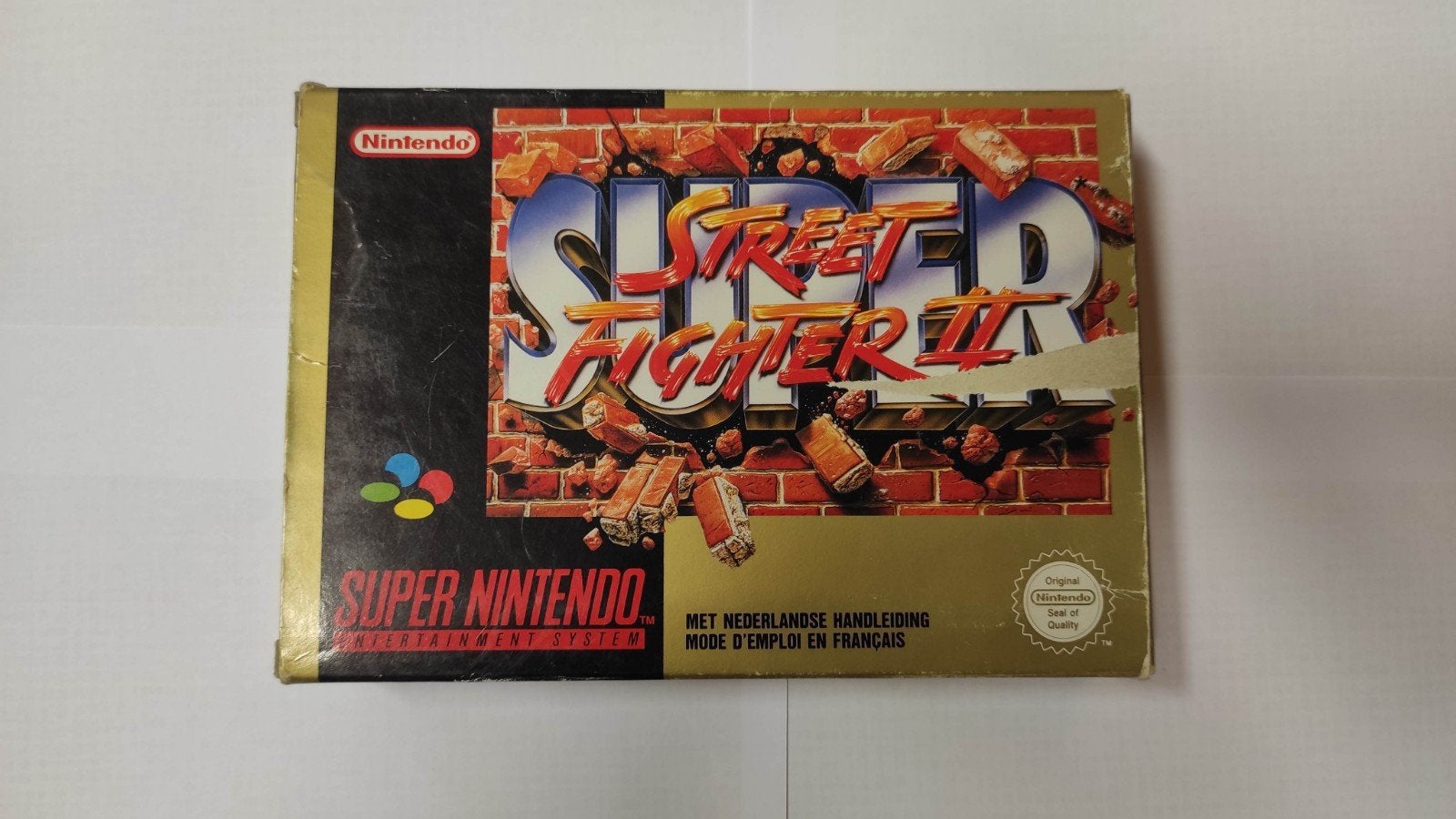 Nintendo Super Steet Fighter 2 doos en handleiding, Games en Spelcomputers, Ophalen, Gebruikt, Vechten