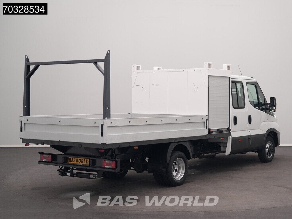 Iveco Daily 50C18 3.0L Automaat Open Laadbak met Kist Dubbel, Auto's, Automaat, Gebruikt, Euro 6, 4 cilinders