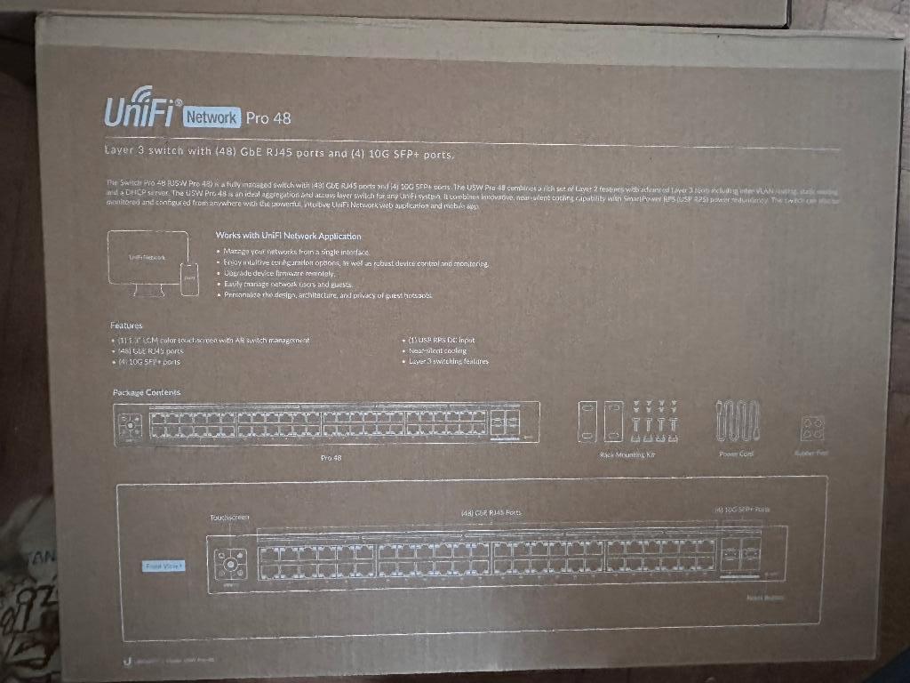 Ubiquiti UniFi Switch Pro 48 (USW-Pro-48) - Volledig nieuw, Computers en Software, Netwerk switches, Ophalen of Verzenden, Nieuw