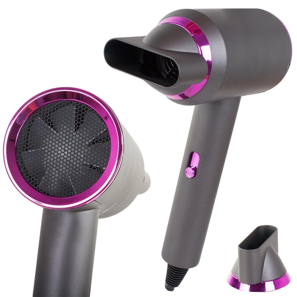 LED Haardroger met Ionisatie – 800W – 3 Standen – Grijs/Roze, Ophalen, Nieuw, Haarverzorging