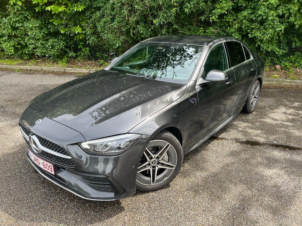Mercedes-Benz C220d AMG-LINE DA, Auto's, Automaat, Elektrische buitenspiegels, Zwart, 146 kW