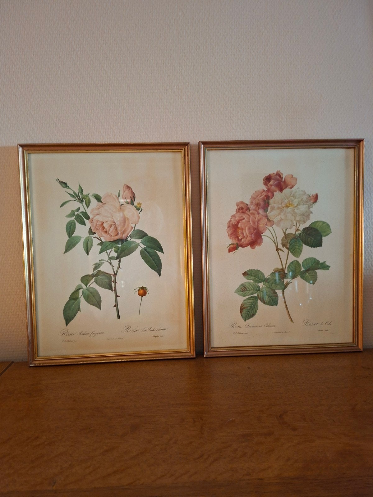 Lot de 4 tableaux "roses de Redouté", Maison & Meubles, Accessoires pour la Maison | Peintures, Dessins & Photos, Enlèvement