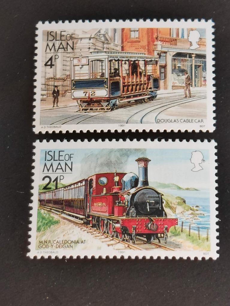 Île de Man 1991 - chemins de fer, tramway, train du BLOC **, Enlèvement ou Envoi, Autres pays, Non oblitéré