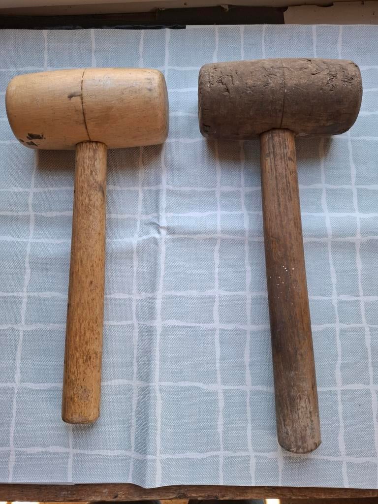 2 houten hamers € 15, Antiek en Kunst, Ophalen of Verzenden