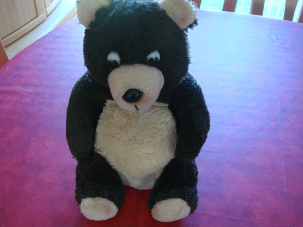 Peluche Ours assis "Ancien". Hauteur 28,5cm., Enlèvement ou Envoi, Utilisé, Ours