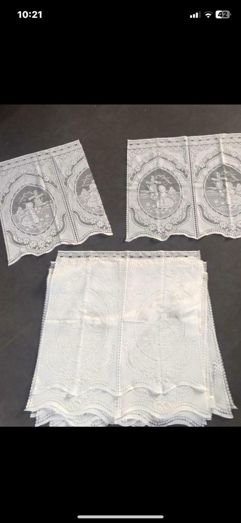 Super Offre !!!  :   Brise vue en dentelle : Très bon état, Maison & Meubles, Enlèvement ou Envoi, Comme neuf, Blanc, Autres types