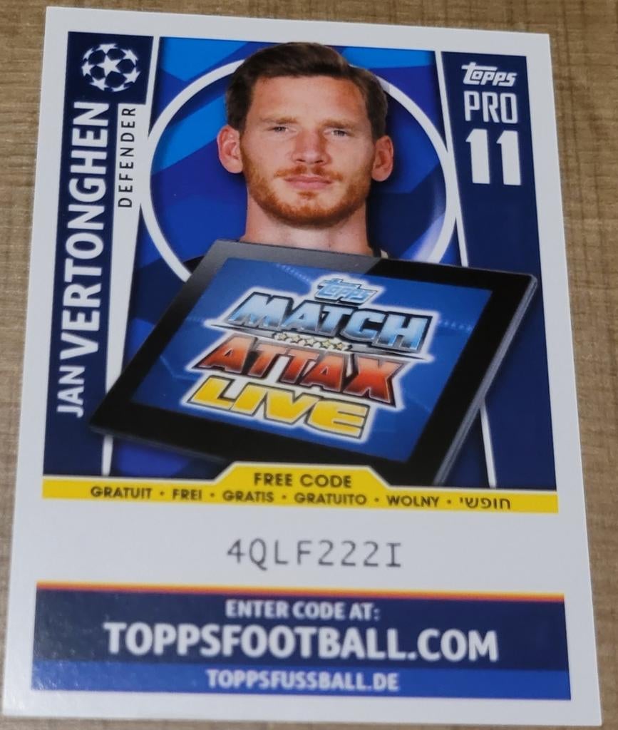 Jan Vertonghen - verzamelprentje, Ophalen of Verzenden, Zo goed als nieuw, Poster, Plaatje of Sticker
