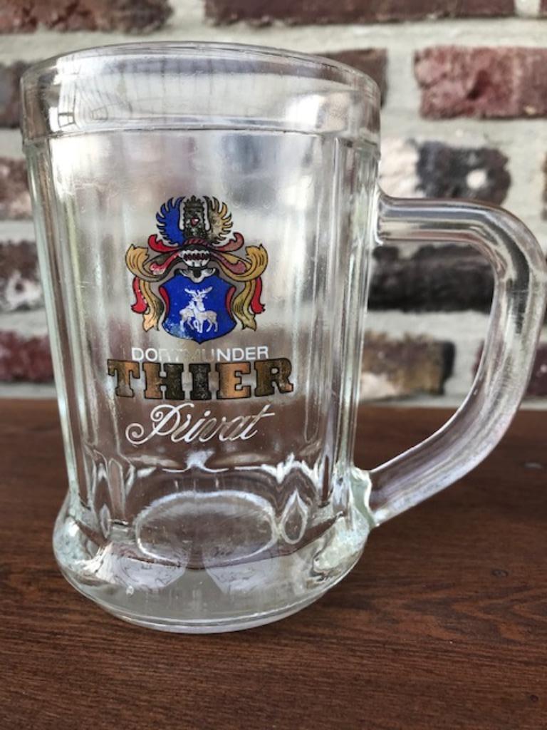 BIERGLAS DORTMUNDER MET OOR, Verzamelen, Glas en Drinkglazen, Ophalen, Zo goed als nieuw, Bierglas