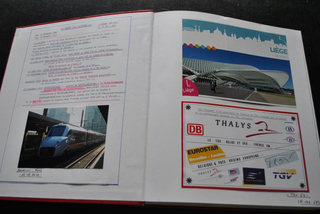 Gros Album photos originales THALYS TGV 69 RARE UNIQUE Train, Enlèvement ou Envoi, Utilisé, Train, Autres types