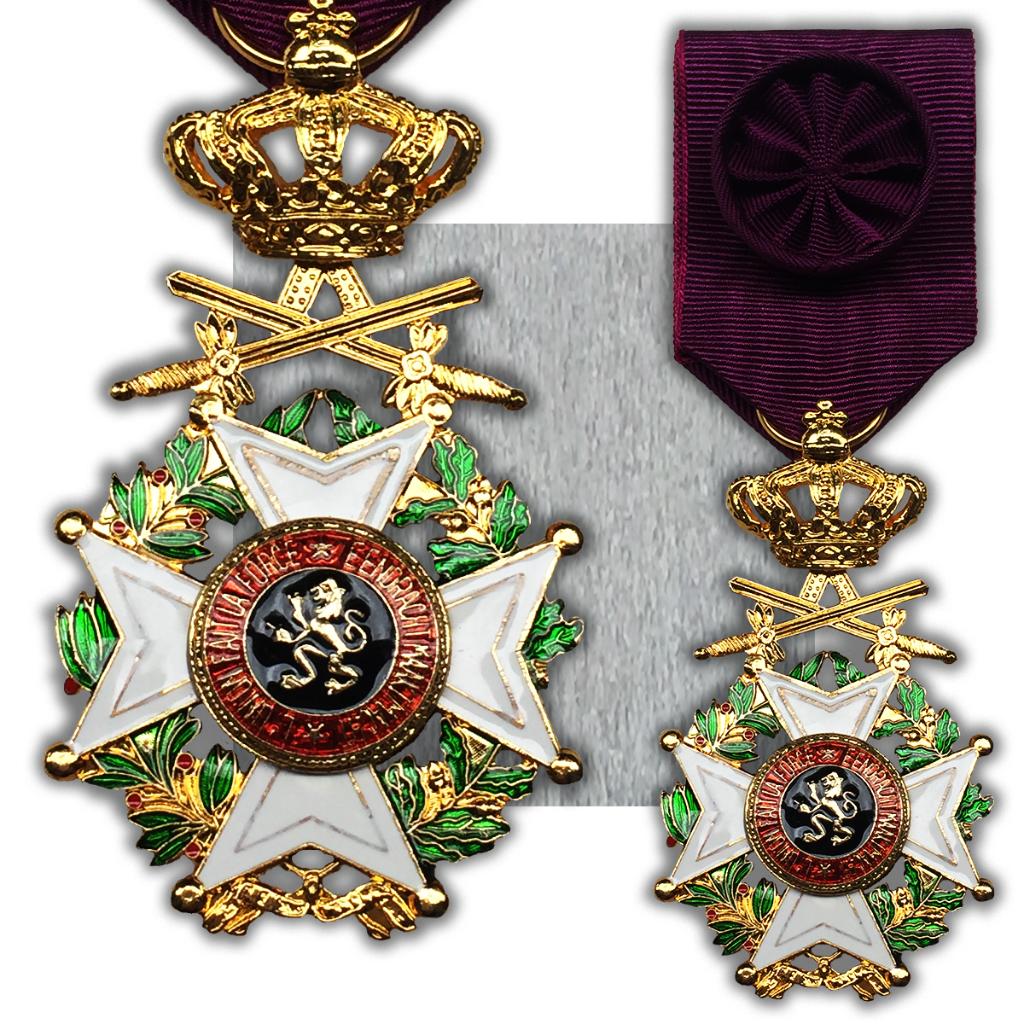 🚨RARE ORDRE LEOPOLD 1ER : OFFICIER AVEC GLAIVES ORIGINAL, Collections, Objets militaires | Général, Autres, Envoi