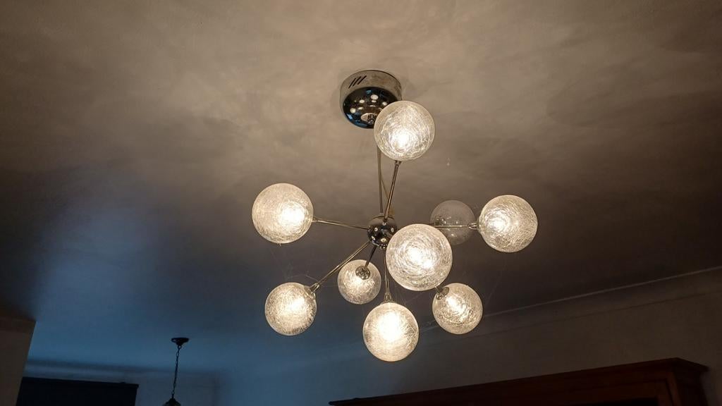 Mooie lamp met handgeblazen bollen., Ophalen
