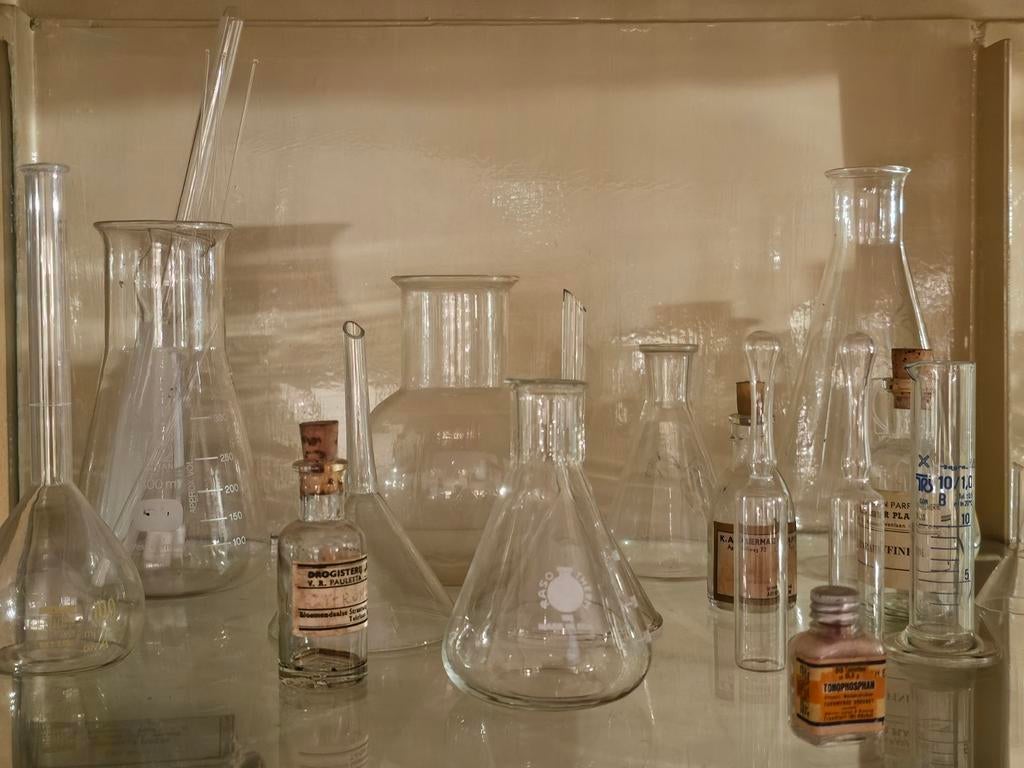 Antieke Glazen apothekersflessen, Antiek en Kunst, Ophalen of Verzenden