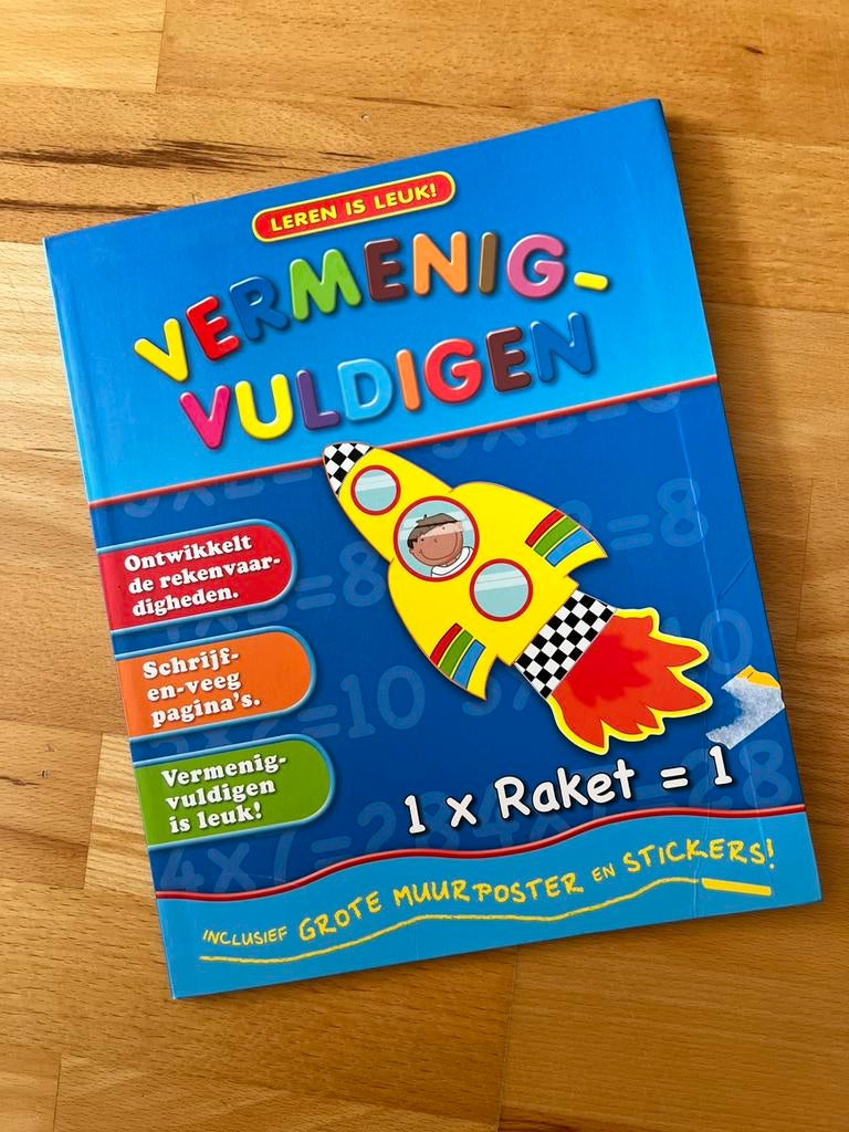 tafels van vermenigvuldiging spel oefenboek stickerboek, Ophalen of Verzenden