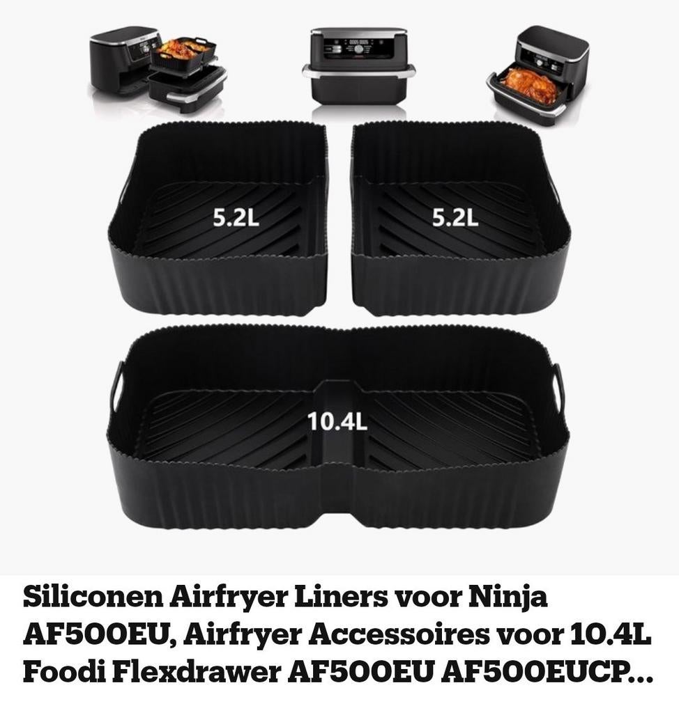 Siliconen Airfryer Liner. Nieuw. Slechts één keer gebruikt., Ophalen, Zo goed als nieuw
