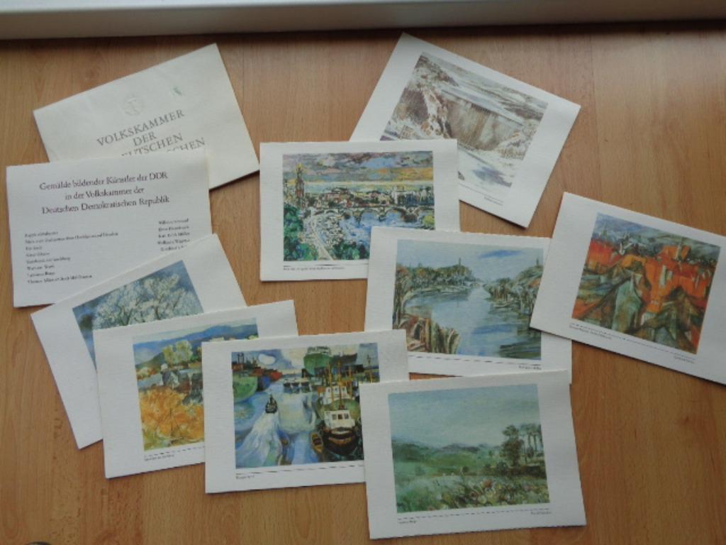 NVA / DDR Kunst in map + herinneringskaart 20 J NVA, Collections, Objets militaires | Général, Enlèvement ou Envoi, Armée de terre