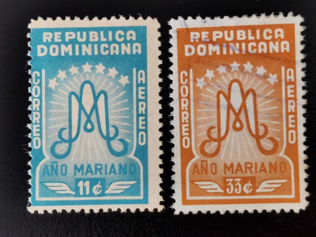 Dominicaanse Republiek 1954 - Maria jaar, Ophalen of Verzenden, Gestempeld, Midden-Amerika