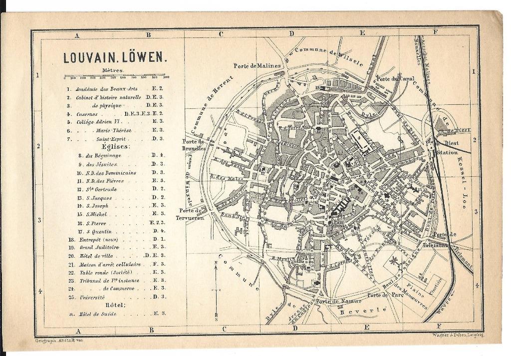 1894 - Leuven stadsplannetje, Boeken, Verzenden