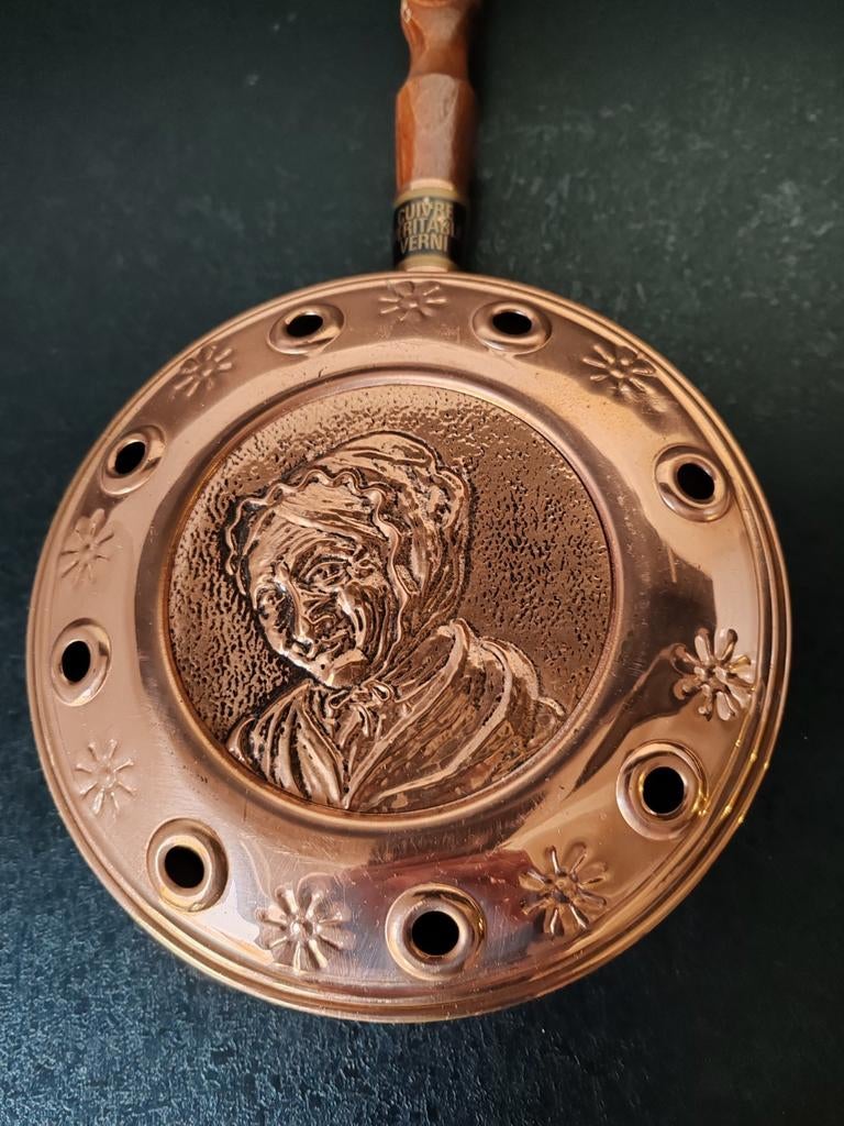 Chauffe lit du 19e objet décoratif en cuivre, Enlèvement ou Envoi, Cuivre