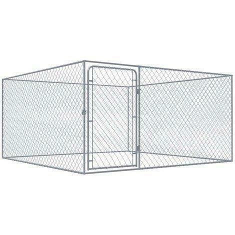 Chenil 2x2m hauteur 1m enclos parc 4m² XXL chenil GEANT, Envoi, Neuf