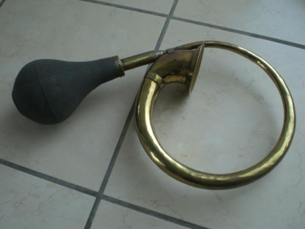 Klaxon Trompe en cuivre. Vintage, Antiquités & Art, Enlèvement ou Envoi, Cuivre