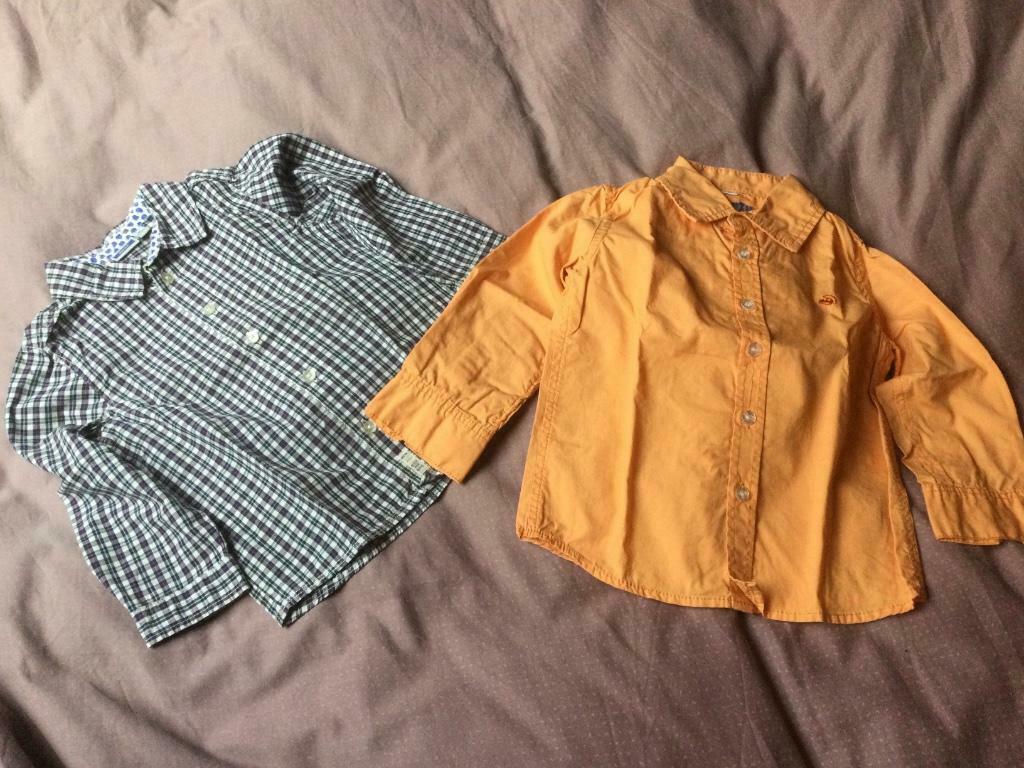 Hemdjes - maat 92 - 2 stuks, Kinderen en Baby's, Kinderkleding | Maat 92, Overhemd of Blouse, Zo goed als nieuw, Jongen, Ophalen