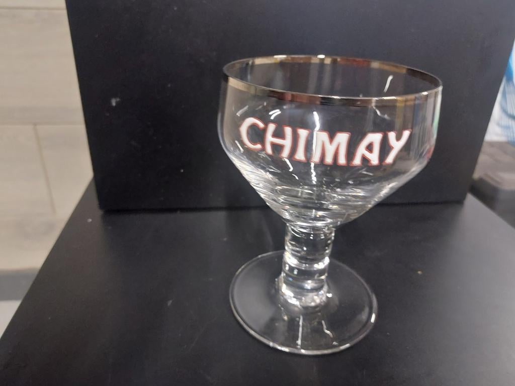 Oud bierglas chimay, Ophalen of Verzenden, Zo goed als nieuw, Bierglas