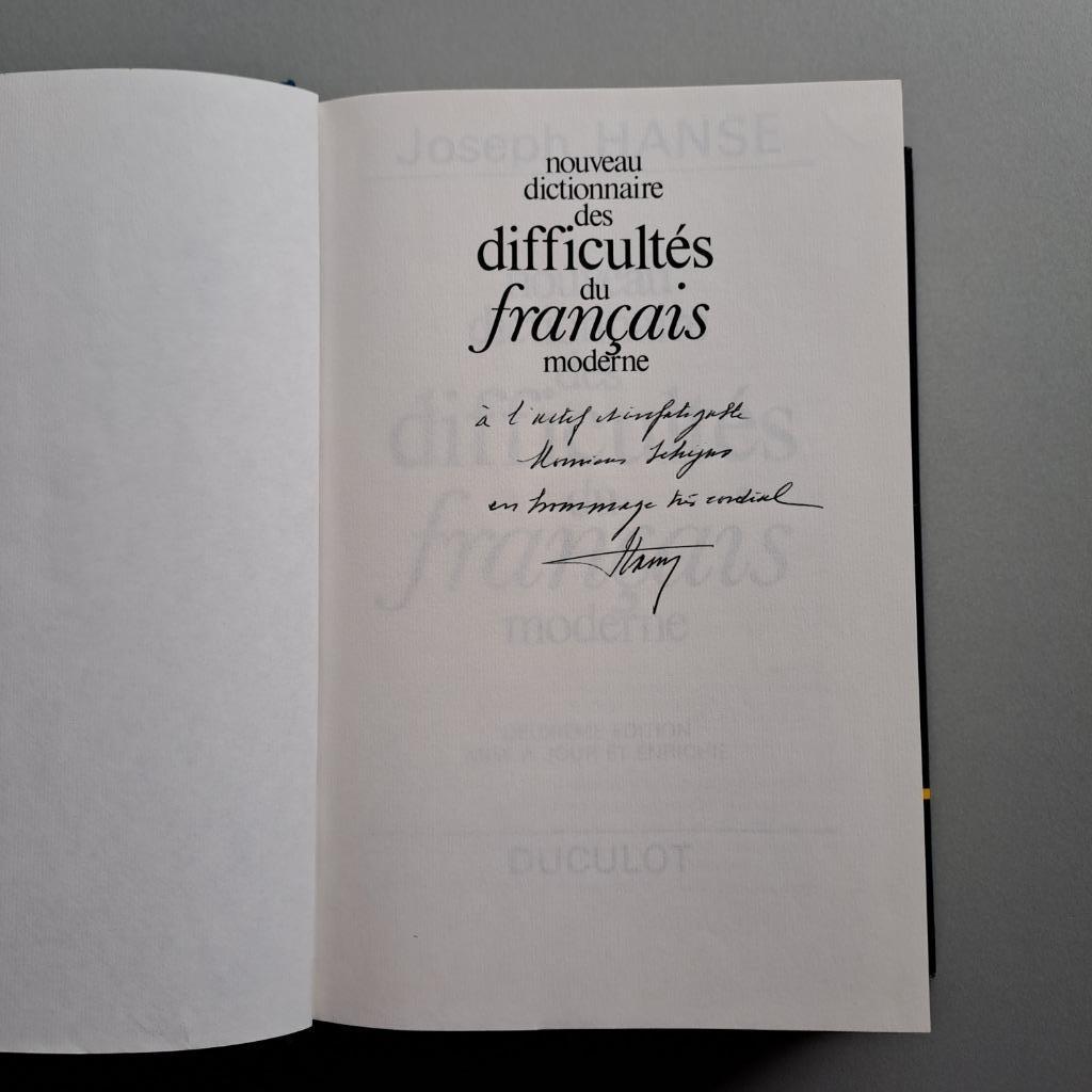 J. Hanse nouveau dictionnaire des difficultés du français mo, Enlèvement ou Envoi, Français
