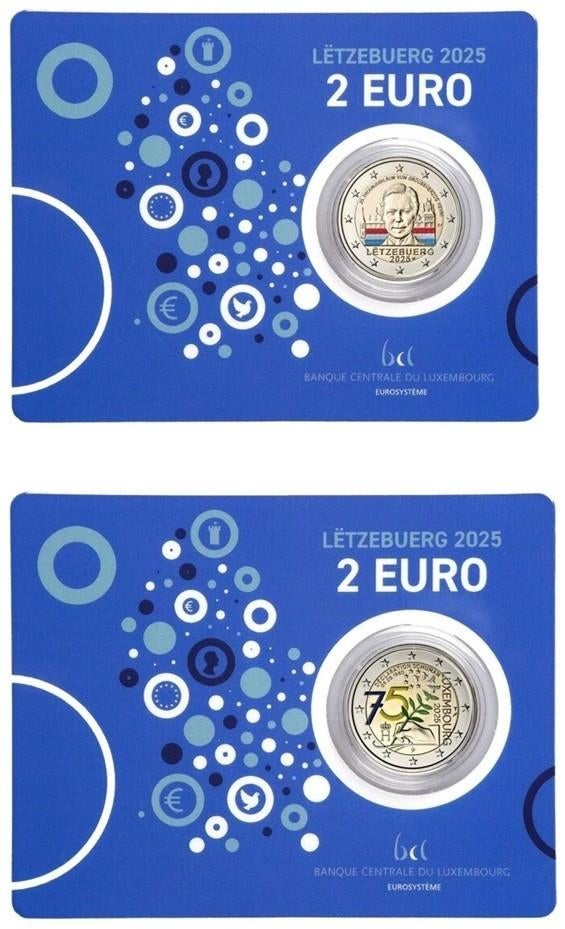 Luxemburg - herdenkingsmunten 2 - 2,5 - 5 en 25 euro, Enlèvement ou Envoi, Luxembourg, Argent, Autres valeurs