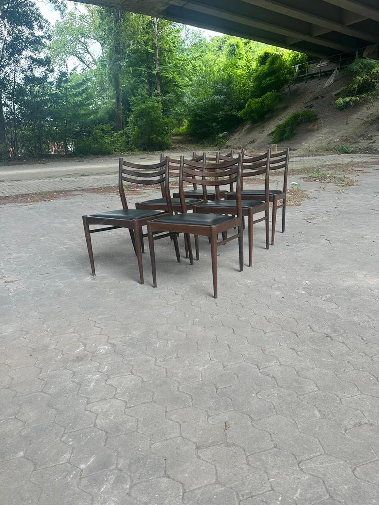 6 chaises danoises-années 50 vintage, Enlèvement