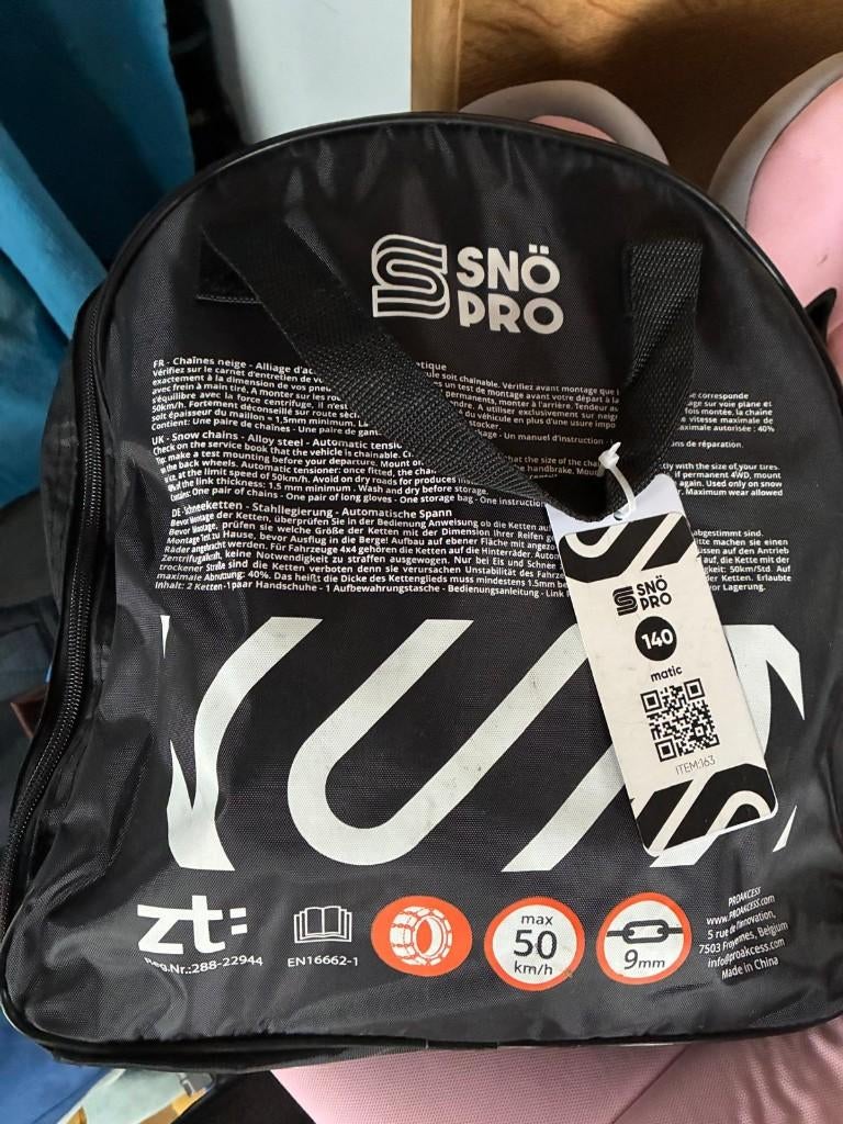 TE HUUR Sneeuwkettingen SNO-PRO Matic140 9mm/autom. spanner, Enlèvement, Neuf