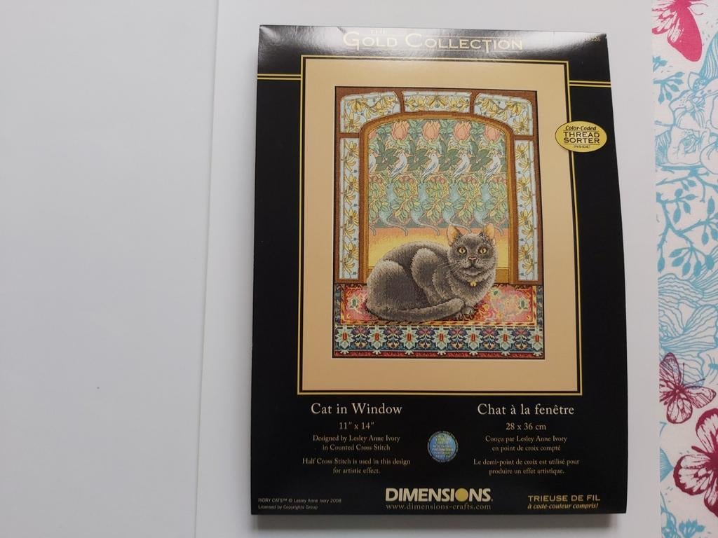 Dimensions - Cat in Window - telpakket halve kruissteek, Hobby en Vrije tijd, Ophalen of Verzenden, Nieuw