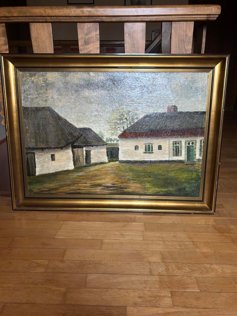 Olieverf schilderij op doek, Antiek en Kunst, Ophalen