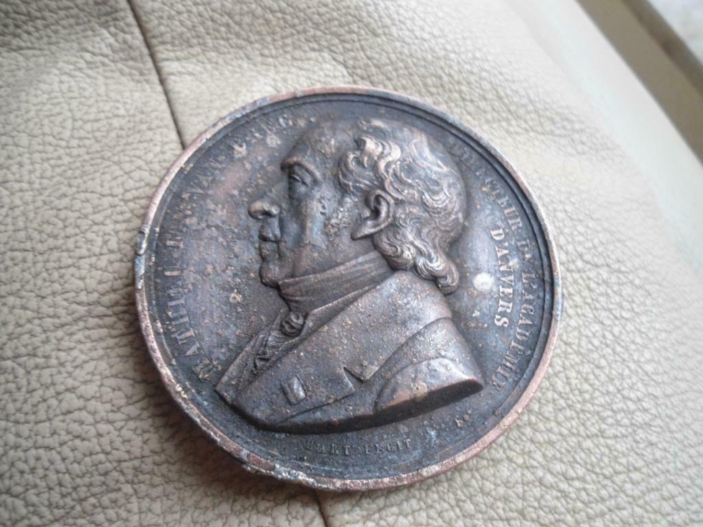 Médaille Ancienne Bronze Anvers M.I. Van bree dans son jus., Ophalen of Verzenden