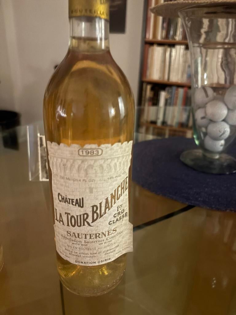 Château La tour blanche, Sauternes, 1983, Collections, Vins, Neuf, Pleine, Vin blanc, Enlèvement