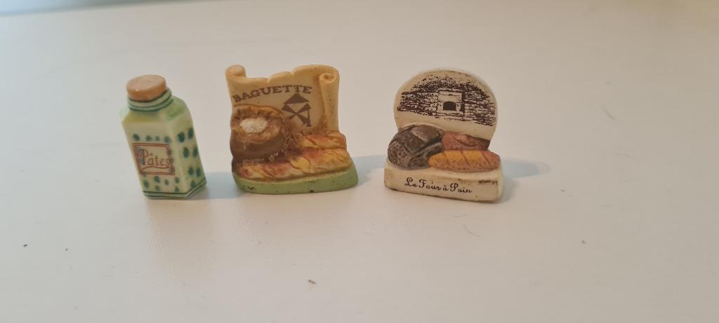 3 Figurines feves thème "boulanger", Enlèvement ou Envoi, Comme neuf, Autres types