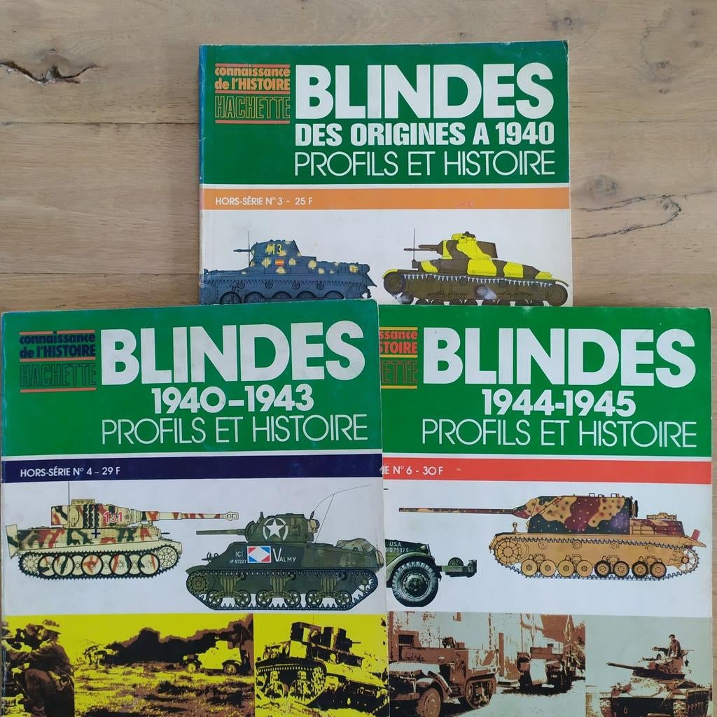 Lot 3 vol Blindés Profils et histoire série complète TBE, Enlèvement ou Envoi, Armée de terre