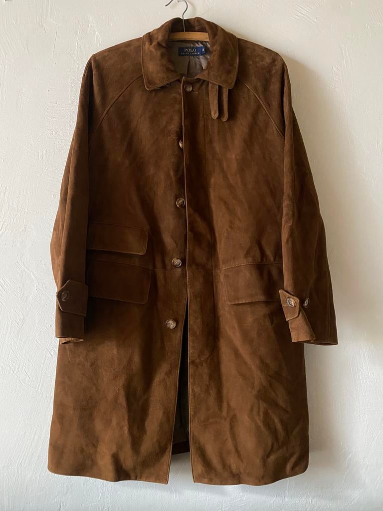 Beautiful Suede coat Ralph Lauren maat 6 US, Kleding | Dames, Ophalen of Verzenden, Zo goed als nieuw, Bruin