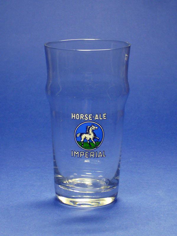 Verre nonick Horse-Ale Imperial Anderlecht Bruxelles, Enlèvement ou Envoi, Utilisé, Verre ou Verres