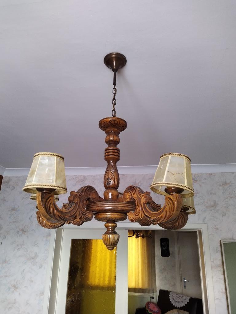 Oude houten luster, Enlèvement, Utilisé, Bois, Landelijk