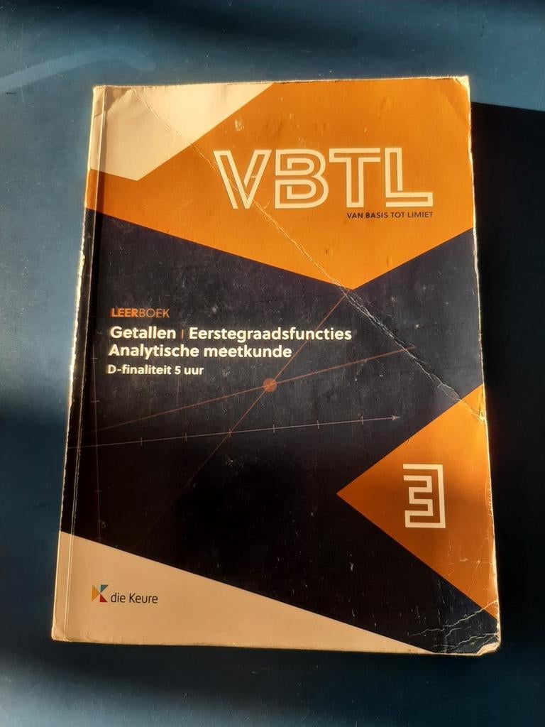 VBTL 3 – leerboek getallen & analytische meetkunde (D – 5 uu, Enlèvement ou Envoi, Néerlandais