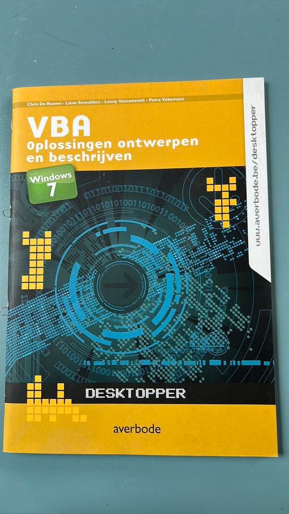 Chris De Roover - VBA windows 7, Ophalen of Verzenden, Nederlands, Chris De Roover