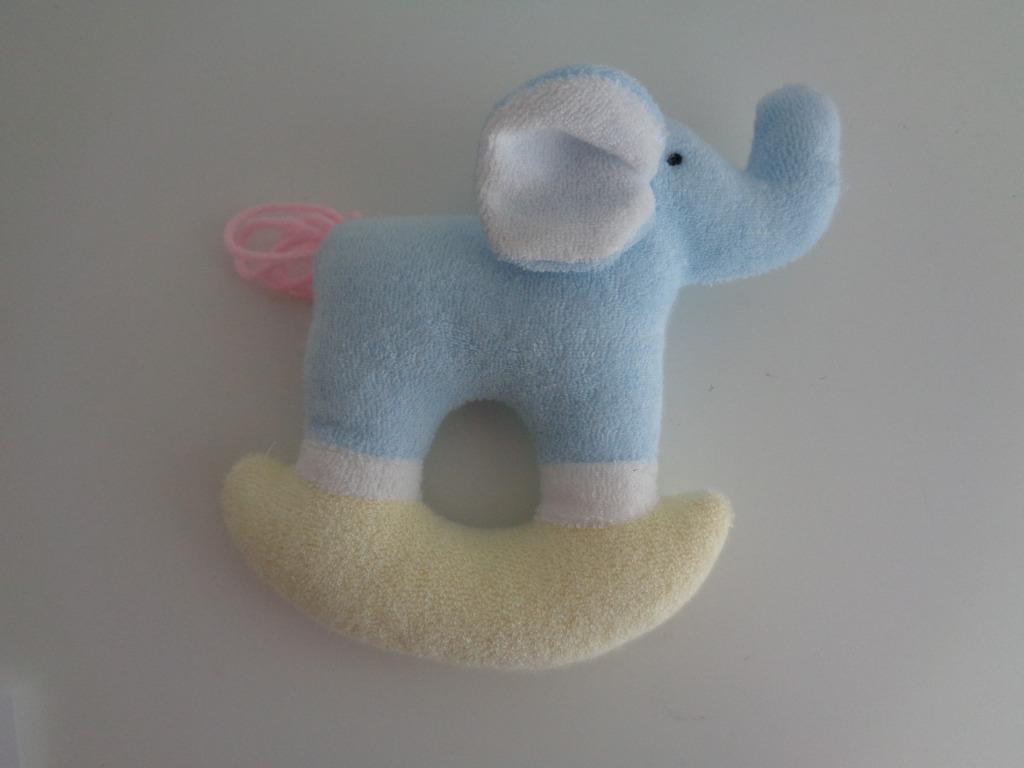 Doudou éléphant pour bébé. Vintage., Enlèvement ou Envoi, Comme neuf, Éléphant