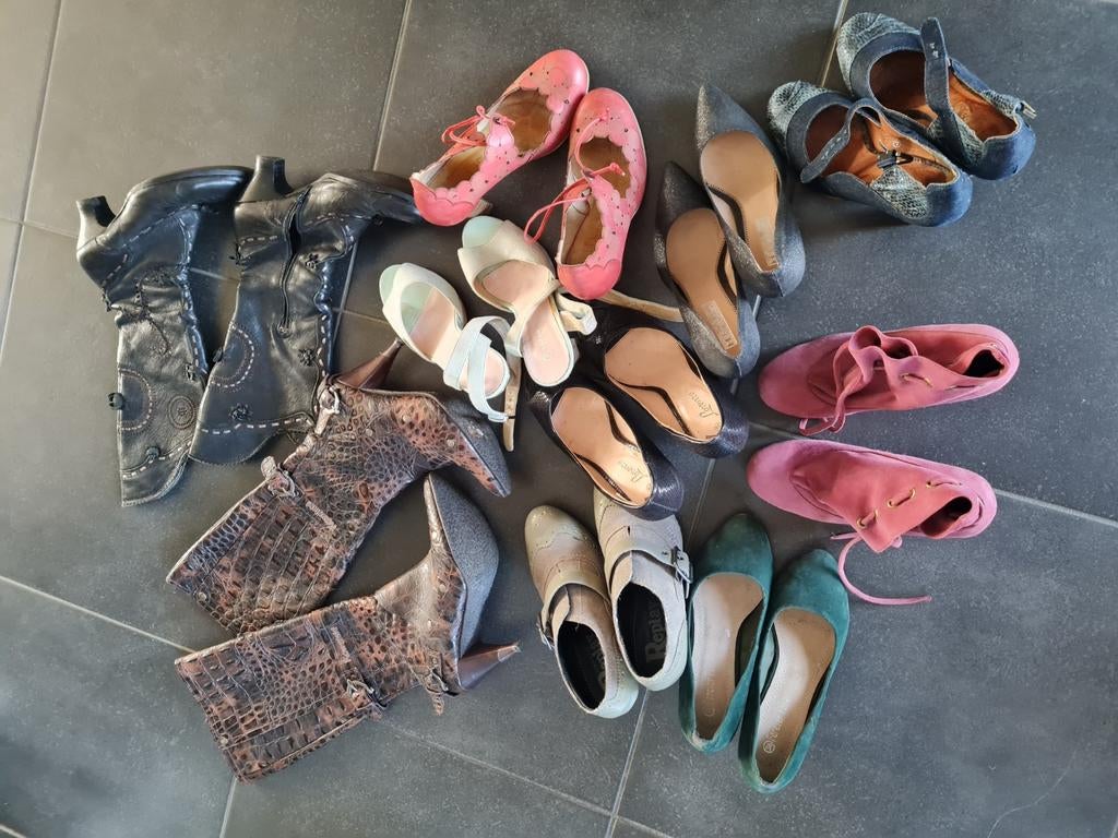 Verschillende schoenen & zwarte  leren BRAKO laarzen maat 36, Enlèvement ou Envoi, Brun, Escarpins