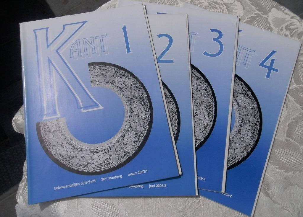 KANT-tijdschrift 2003 nr. 1-2-3-4, (kantklossen) (23j oud), Hobby en Vrije tijd, Kantklossen, Ophalen of Verzenden, Zo goed als nieuw